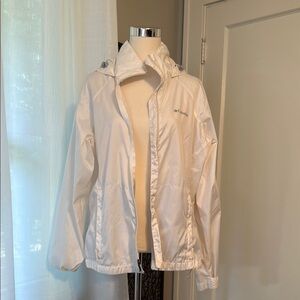 Columbia White Utility Rain Jacket